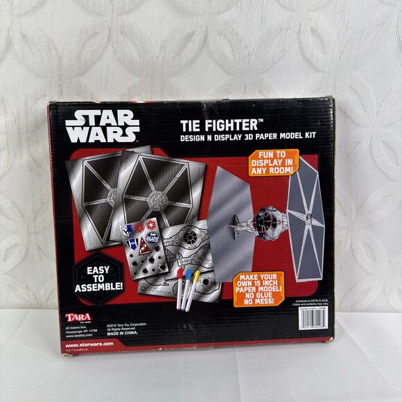 5 for $25| Star Wars Tie Fighter Design N Display 3D Paper Model Kit - New - Picture 6 of 7